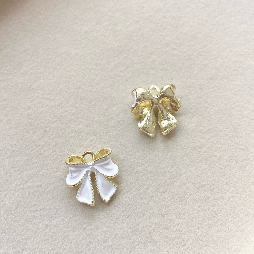 White Bow Charm